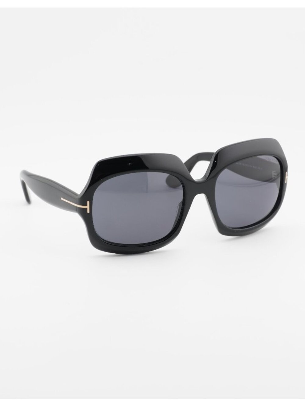Tom Ford Ren FT1155 01A Sunglasses Black Square Frame, Smoke Lenses